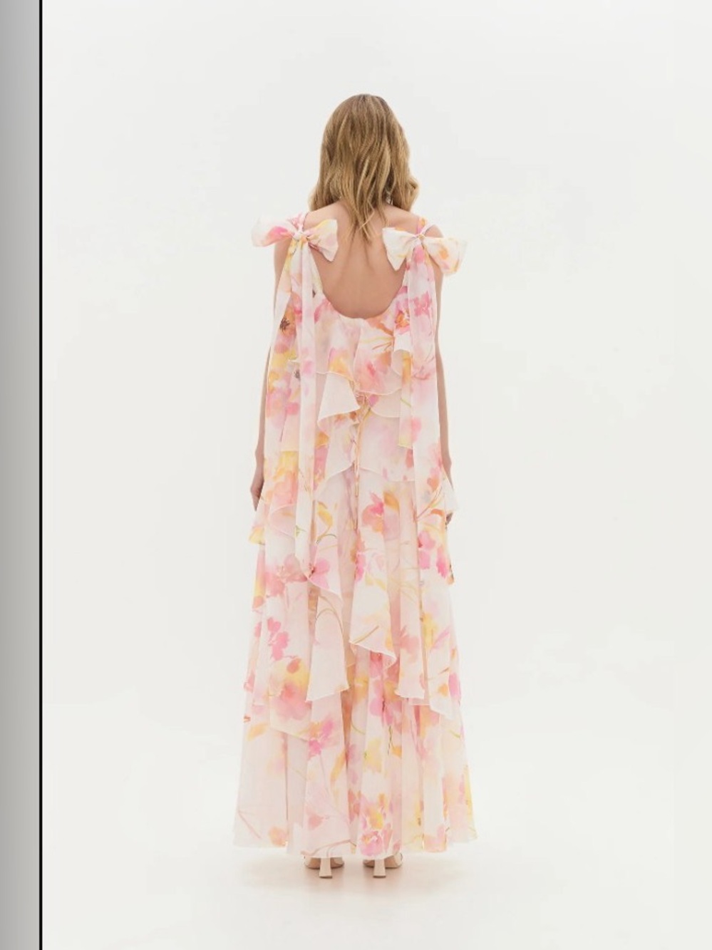 Aje Gracie Shoulder Tie Tiered Ruffle Multi Floral Print Maxi Dress AU6/US2 NWOT - Picture 7 of 8